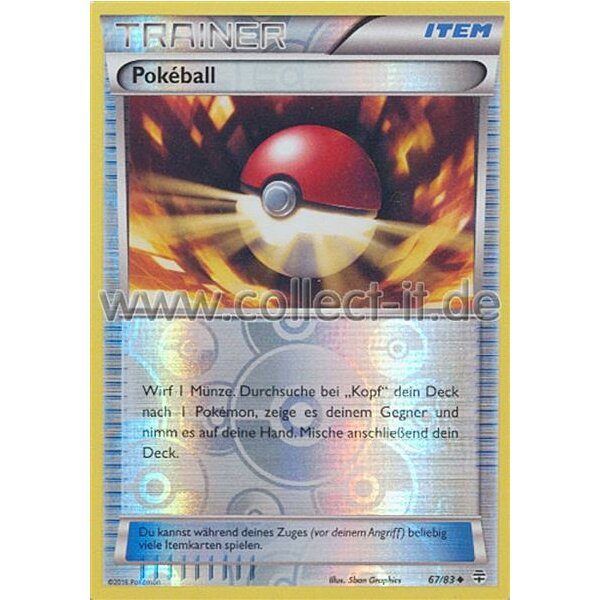 67/83 Trainer - Pokeball - Reverse Holo - Generationen