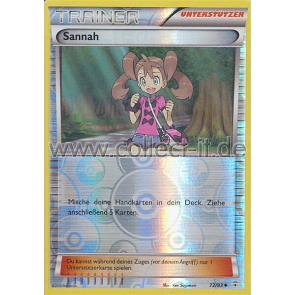 72/83 Trainer - Sannah - Reverse Holo - Generationen