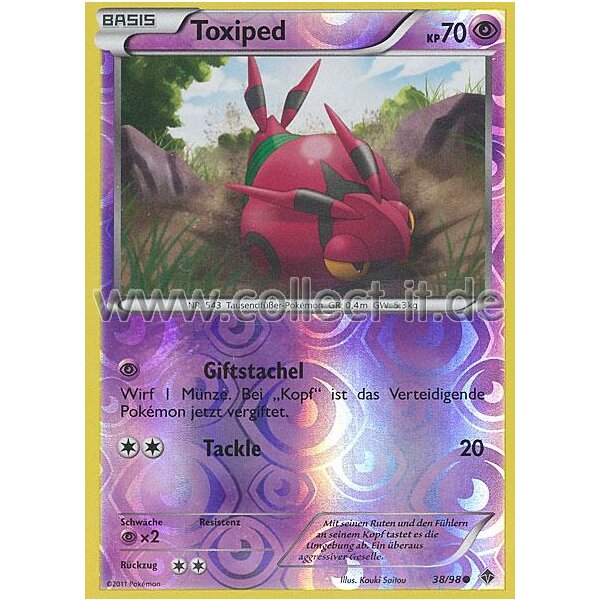 38/98 - Toxiped - Reverse Holo