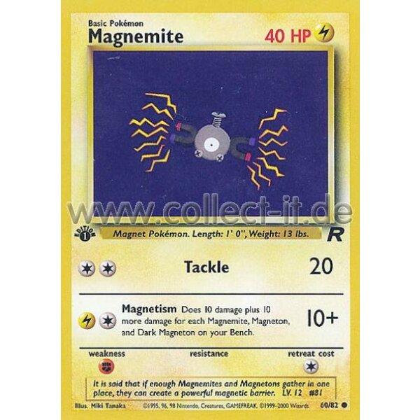 60/82 - Magnemite - 1. Edition - Englisch