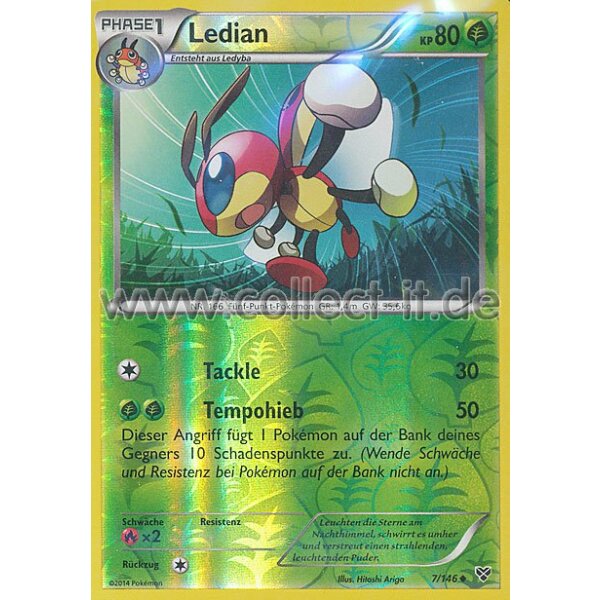 7/146 - Ledian - Reverse Holo