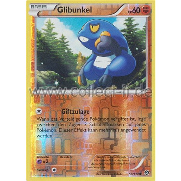 58/114 Glibunkel - Reverse Holo - XY Dampfkessel