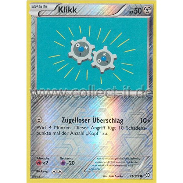 71/114 Klikk - Reverse Holo - XY Dampfkessel