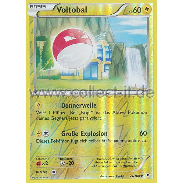 21/108 Voltobal - Reverse Holo | XY Drachenleuchten