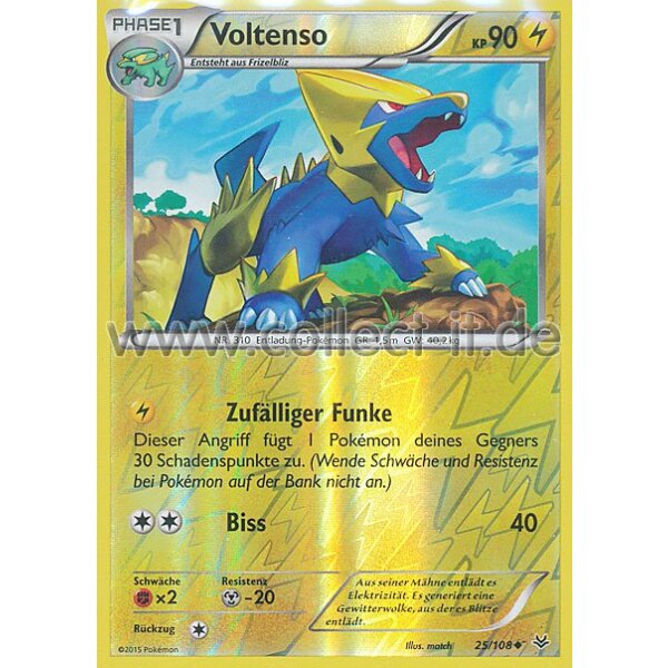 25/108 Voltenso - Reverse Holo | XY Drachenleuchten