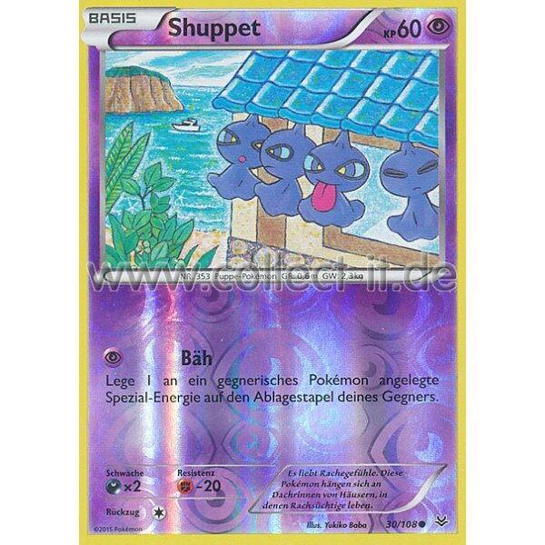 30/108 Shuppet - Reverse Holo | XY Drachenleuchten