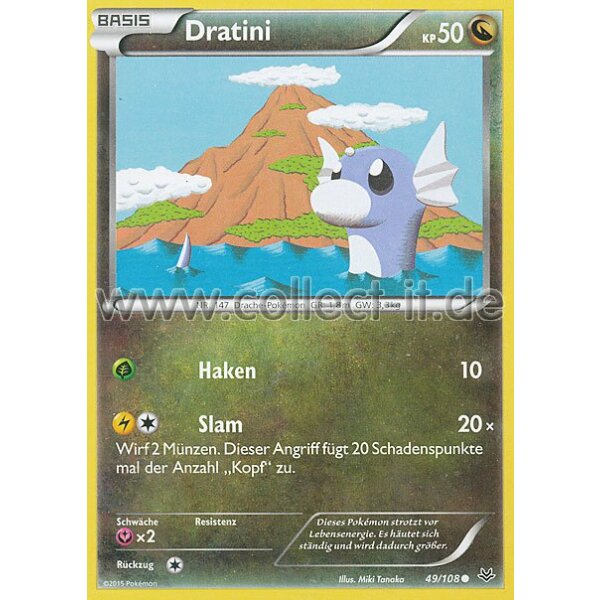 49/108 Dratini | XY Drachenleuchten