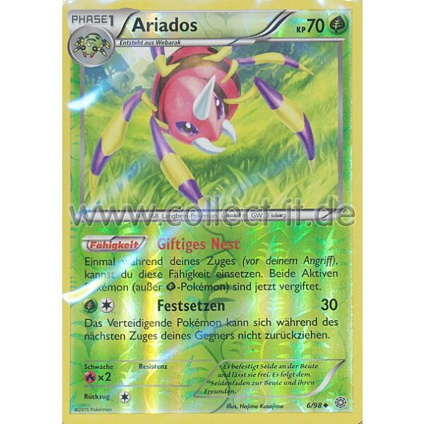 6/98 Ariados - Reverse Holo | XY Ewiger Anfang