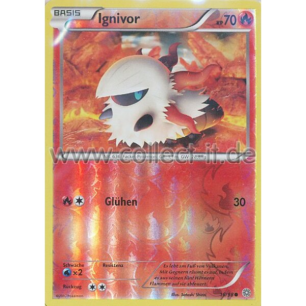 16/98 Ignivor - Reverse Holo | XY Ewiger Anfang