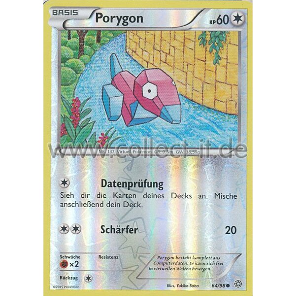 64/98 Porygon - Reverse Holo | XY Ewiger Anfang