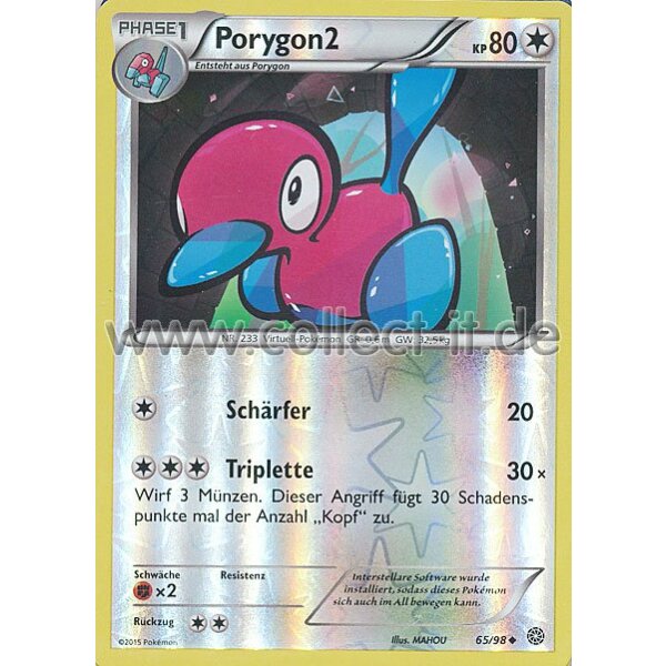 65/98 Porygon2 - Reverse Holo | XY Ewiger Anfang