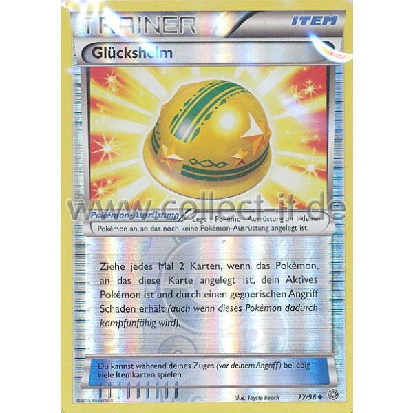 77/98 Glückshelm - Reverse Holo | XY Ewiger Anfang