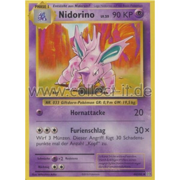 44/108 Nidorino - Evolution