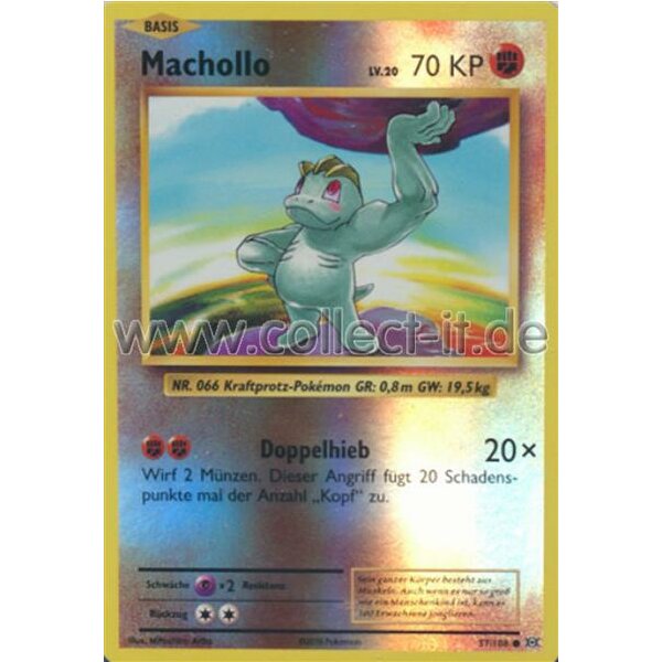 57/108 Machollo - Reverse Holo - Evolution