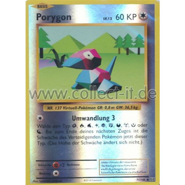 71/108 Porygon - Reverse Holo - Evolution