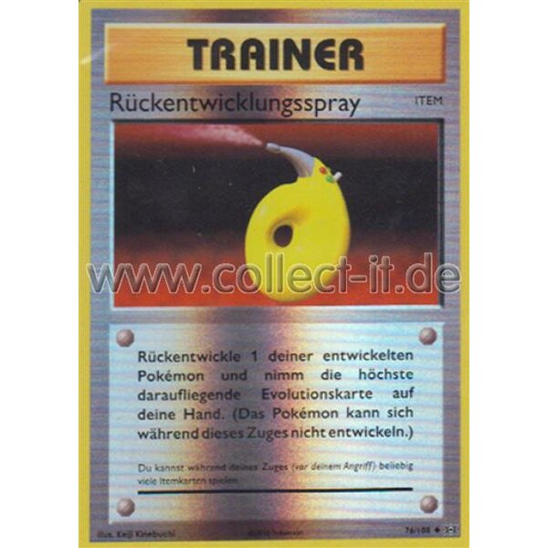 76/108 Trainer - Rückentwicklungsspray - Reverse Holo - Evolution