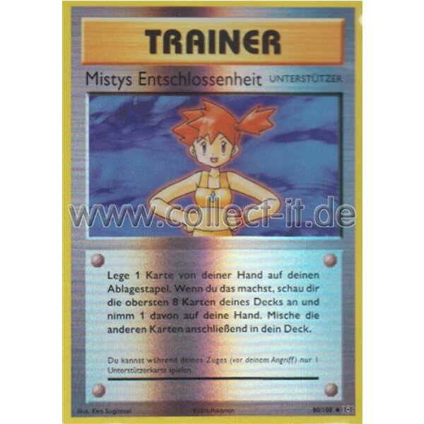 80/108 Trainer - Mistys Entschlossenheit - Reverse Holo - Evolution