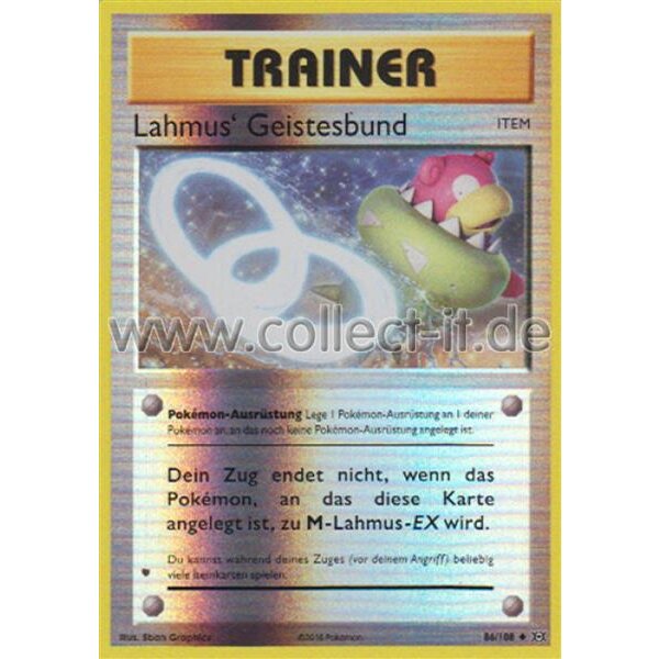 86/108 Trainer - Lahmus Geistesbund - Reverse Holo - Evolution