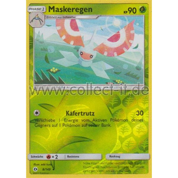 8/149 Maskeregen - Reverse Holo - Sonne und Mond