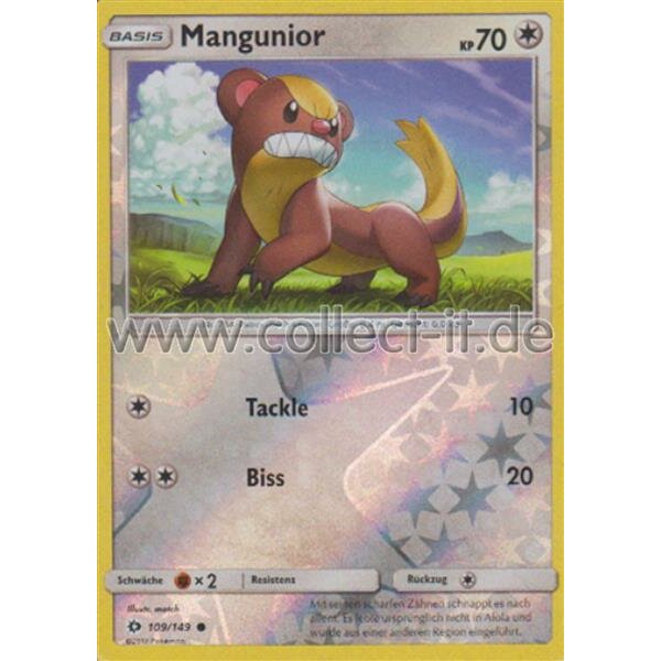 109/149 Mangunior - Reverse Holo - Sonne und Mond