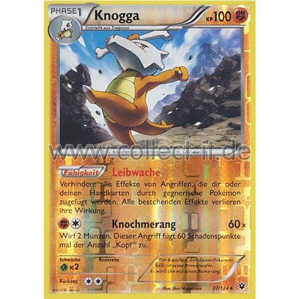 37/124 Knogga - XY - Schicksalsschmiede - Reverse Holo