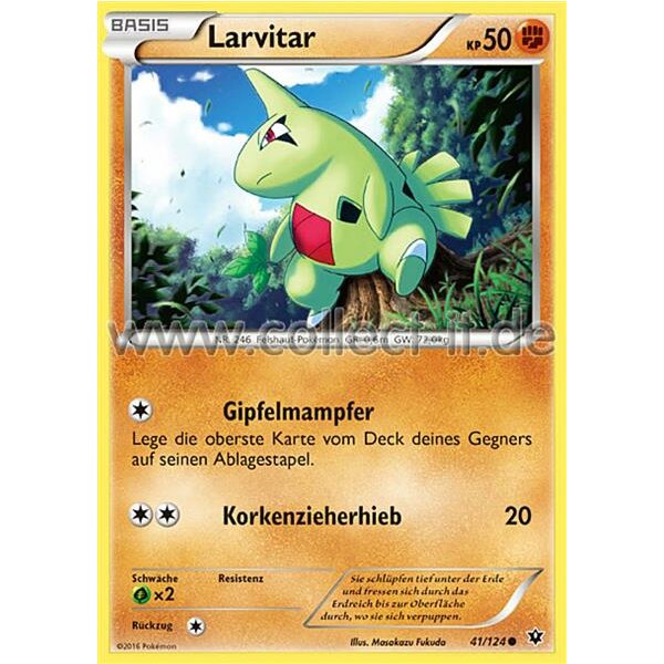 41/124 Larvitar - XY - Schicksalsschmiede