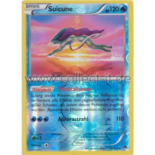 30/122 Suicune - Turbofieber - Reverse Holo