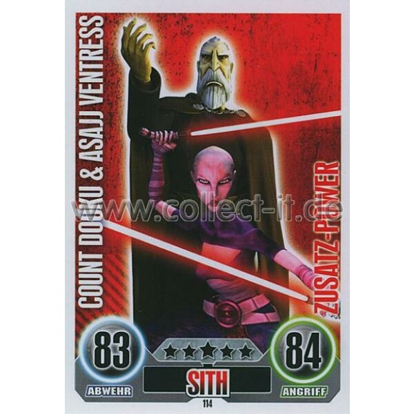 FA114 - COUNT DOOKU & ASAJJ VENTRESS - Sith - Zusatz-Power - SERIE 1 (2010)