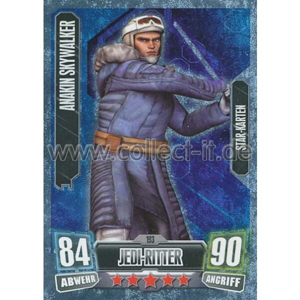 FA2-193 - ANAKIN SKYWALKER - Jedi-Ritter - Die Republik - Star-Karte - SERIE 2 (2011)