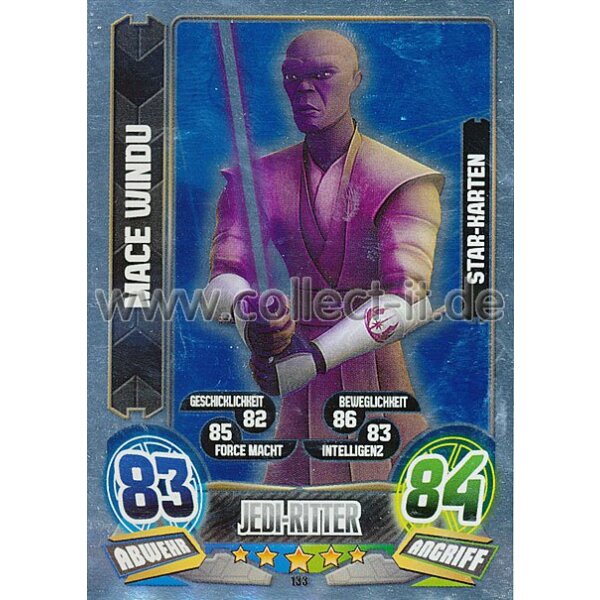 FA5-133 - MACE WINDU - Jedi-Ritter - Die Republik - Star-Karte - Serie 5