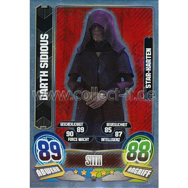 FA5-147 - DARTH SIDIOUS - Sith - Die Separatisten - Star-Karte - Serie 5