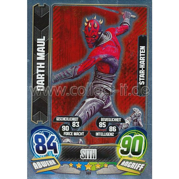 FA5-149 - DARTH MAUL - Sith - Die Separatisten - Star-Karte - Serie 5