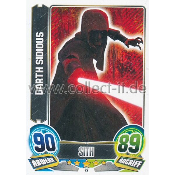 FA-S22 - DARTH SIDIOUS - Sith - Separatist - Spezial Karte