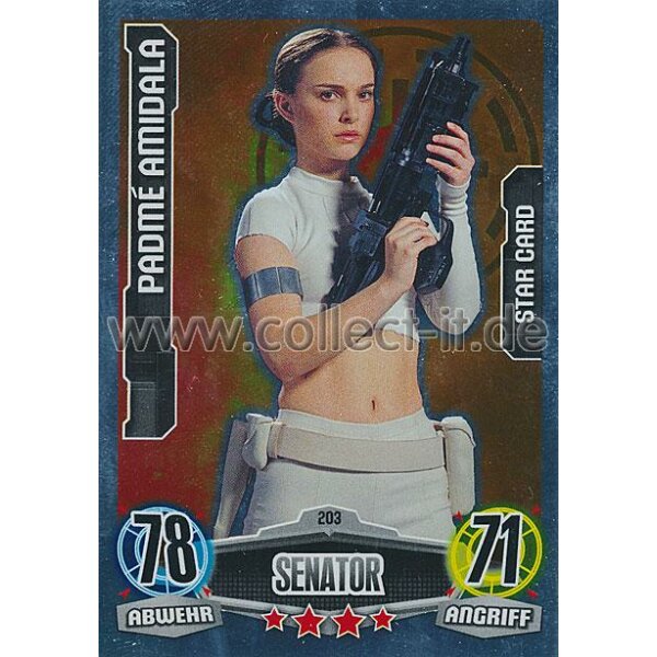 FAMOV1-203 - PADMÉ AMIDALA - Star Card - Senator - Die Republik