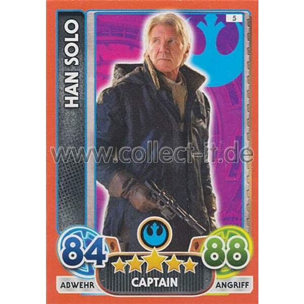 FAMOV4 - S05 - Han Solo - Captain - Der Widerstand - Spezial Karte