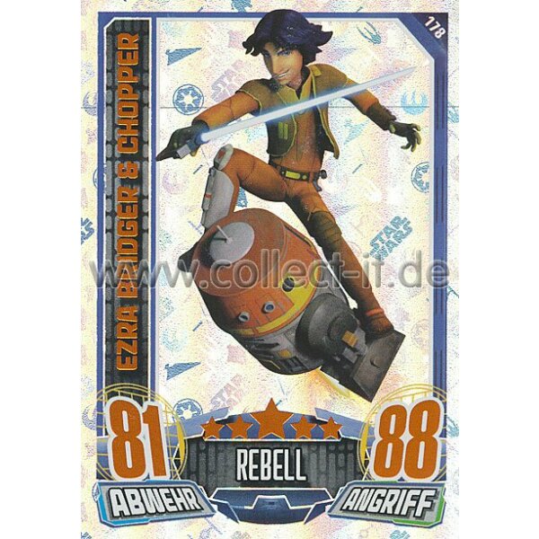 RA-178 - EZRA BRIDGER & CHOPPER - Rebell - Star Wars Glitzer-Karten