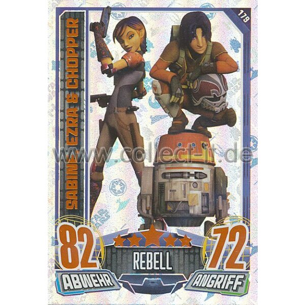 RA-179 - SABINE, EZRA & CHOPPER - Rebell - Star Wars Glitzer-Karten