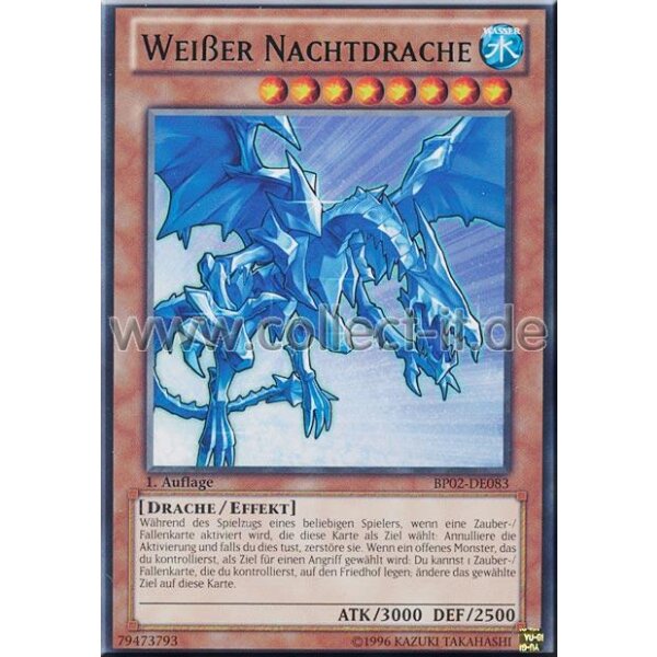 BP02-DE083 Weißer Nachtdrache - Rare - Schwarze Schrift