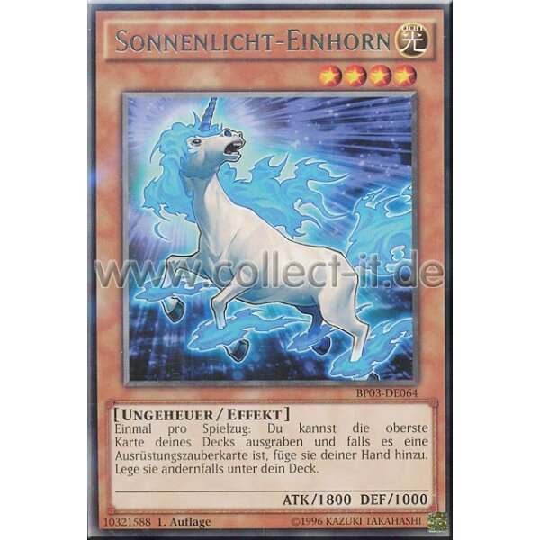 BP03-DE064 Sonnenlicht-Einhorn - Rare